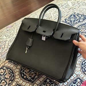Real Leather Black Bag Tote